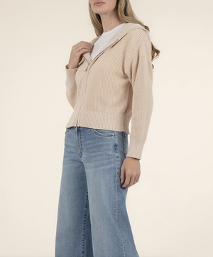 トップス EAPHI FRILLS DOCKING PULLOVER beige Mzkdieey Women's Oversized Turtleneck Sweatshirt Drop